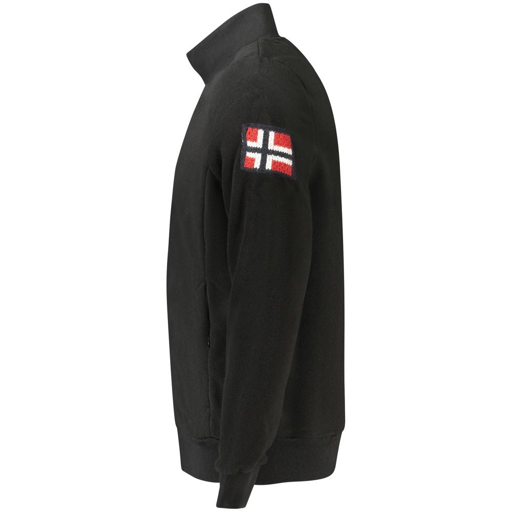 Norway 1963 black polyester men's sweatshirt featuring a classic crewneck and comfortable fit, ideal for casual wear.