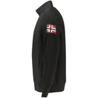 Norway 1963 black polyester men's sweatshirt featuring a classic crewneck and comfortable fit, ideal for casual wear.