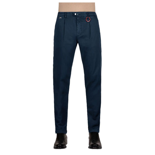 Tramarossa Blue Cotton Pant Tramarossa