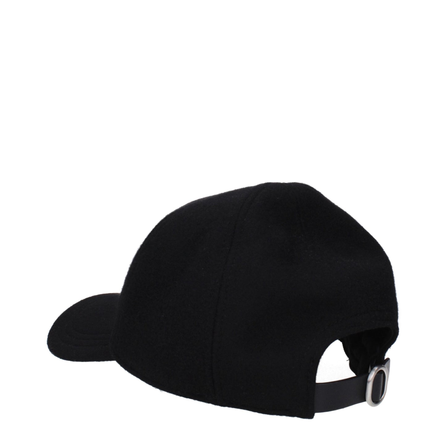 Jil Sander Black Cashmere Cap Baseball Hat