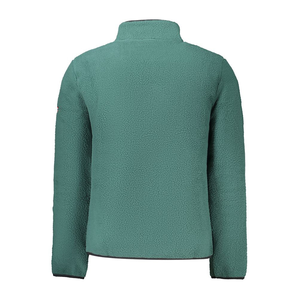 Norway 1963 Verde polyester men's sweatshirt shown in a close-up view, featuring a comfortable fit and casual style.
