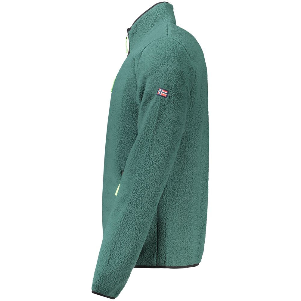 Norway 1963 Verde polyester men's sweatshirt featuring a comfortable fit and classic design in green fabric.