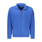 Norway 1963 blue polyester men's sweatshirt with a crew neck and long sleeves, casual and comfortable fit.