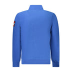 Norway 1963 men's blue polyester sweatshirt with a crew neck and long sleeves, featuring a casual, comfortable fit.