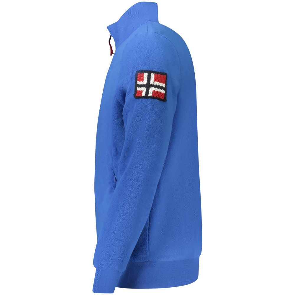 Norway 1963 blue polyester men's sweatshirt featuring a classic crewneck and comfortable fit.