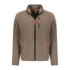 Norway 1963 Marrone polyester men's sweatshirt with a crew neck and long sleeves, casual and comfortable fit.
