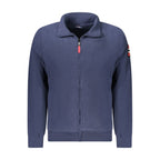Norway 1963 men's blue polyester sweatshirt with a classic fit and crew neckline, displayed on a plain background.