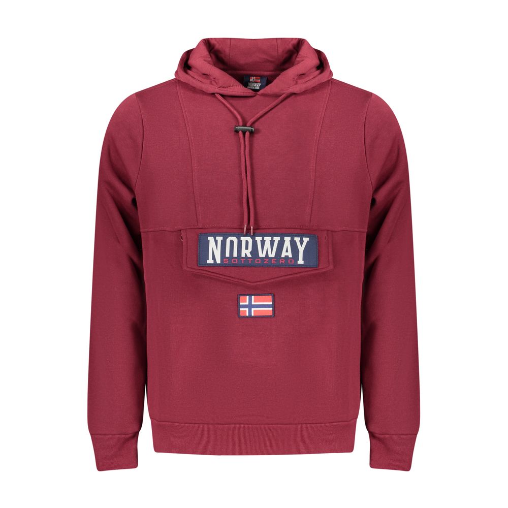 Norway 1963 men's hooded sweatshirt made of cotton with a Norway 1963 logo design and a front pocket, in gray fabric.