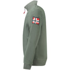 Norway 1963 Verde polyester men's sweatshirt featuring a relaxed fit, ribbed cuffs, and a classic crew neckline.