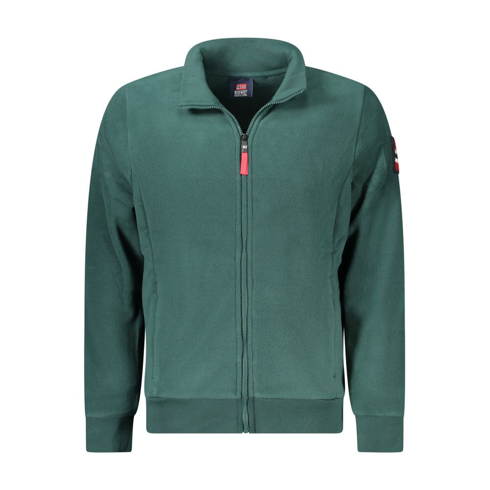 Norway 1963 Verde polyester men's sweatshirt featuring a crew neckline and long sleeves, casual and comfortable for everyday wear.