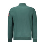 Norway 1963 Verde polyester men's sweatshirt featuring a crew neck and long sleeves, casual and comfortable fit.