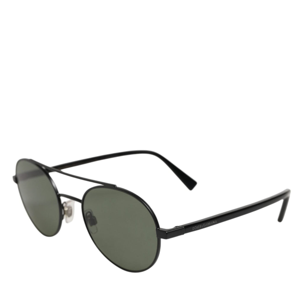 Dolce & Gabbana Matte Black Steel Frame Gray Lens Sunglasses Dolce & Gabbana