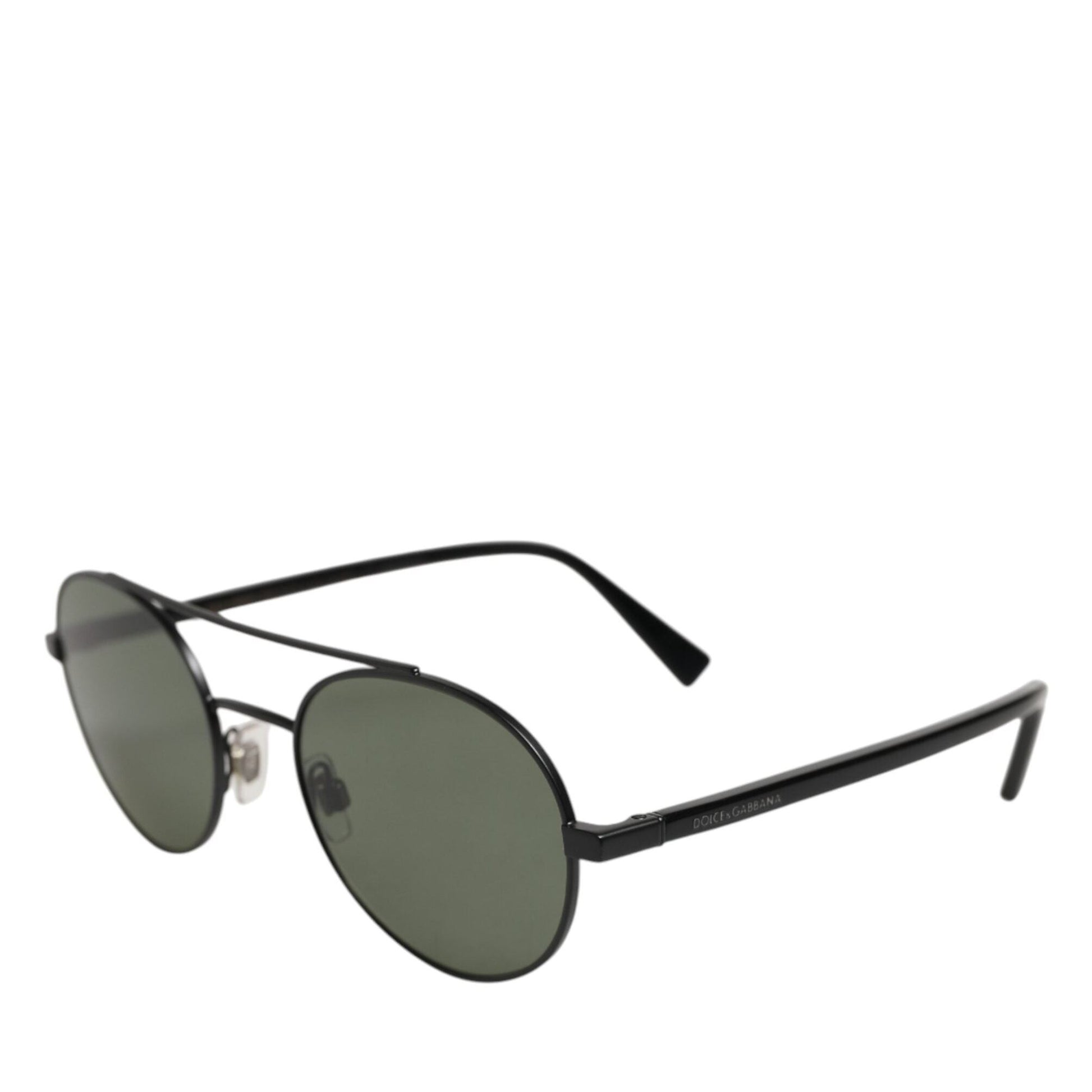 Dolce & Gabbana Matte Black Steel Frame Gray Lens Sunglasses Dolce & Gabbana