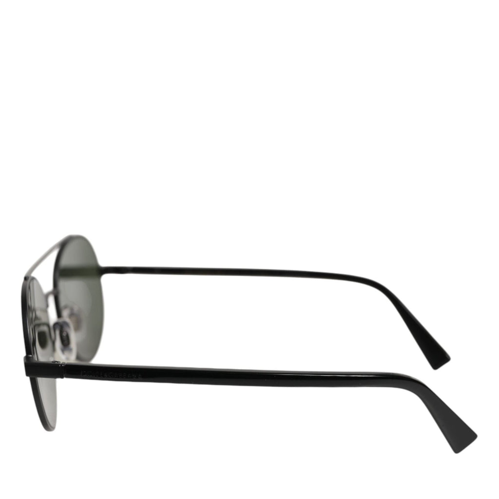 Dolce & Gabbana Matte Black Steel Frame Gray Lens Sunglasses Dolce & Gabbana