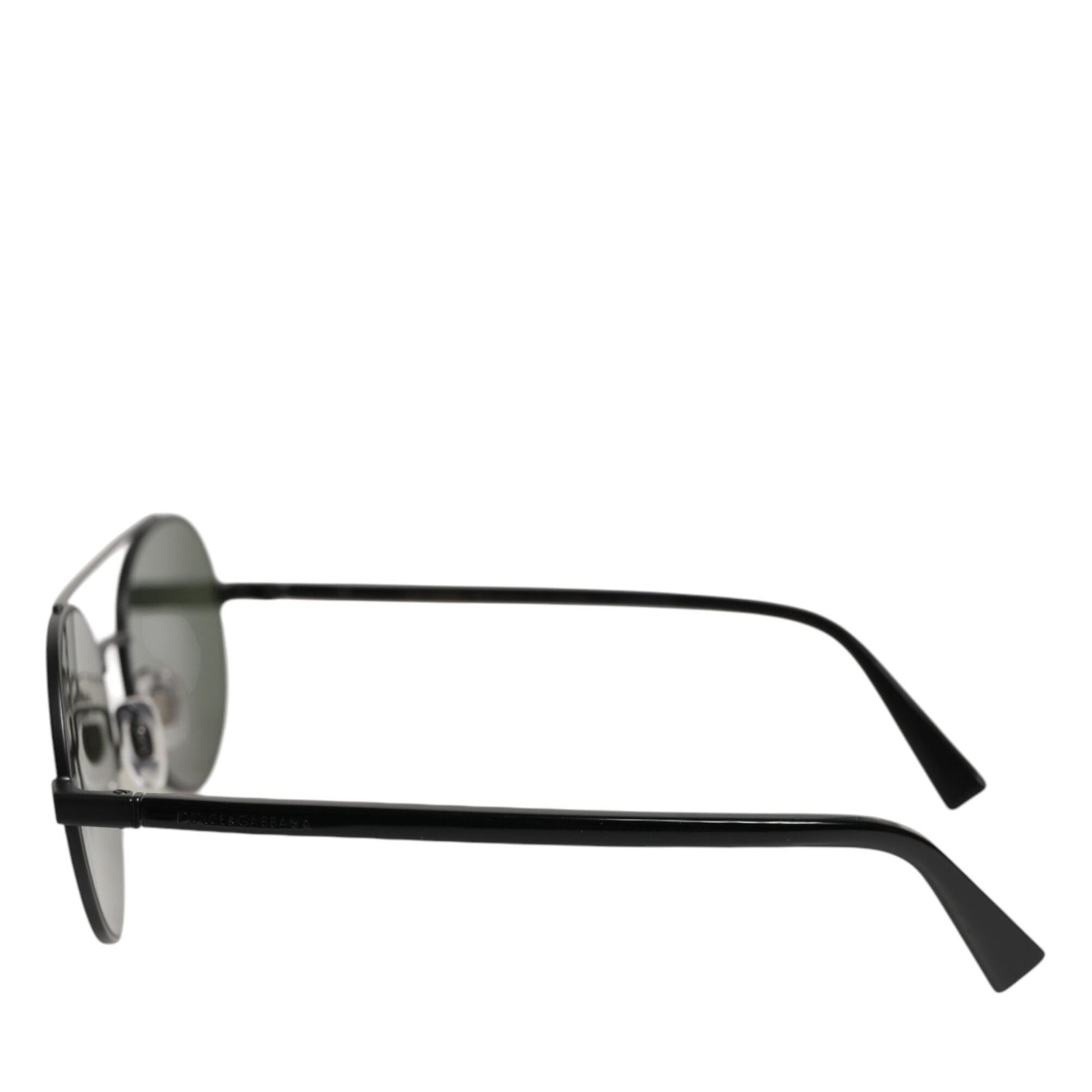 Dolce & Gabbana Matte Black Steel Frame Gray Lens Sunglasses Dolce & Gabbana