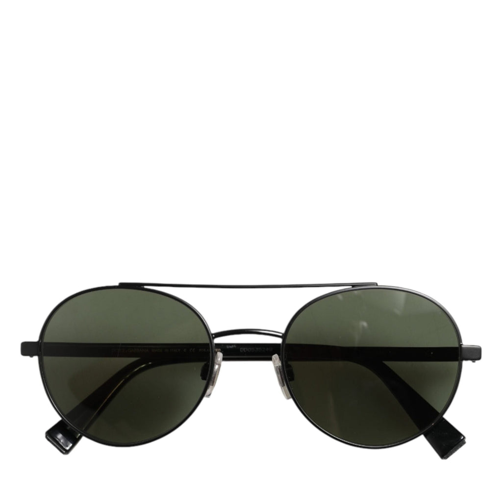 Dolce & Gabbana Matte Black Steel Frame Gray Lens Sunglasses Dolce & Gabbana