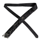 Dolce & Gabbana Black Safety Pins Silk Adjustable Necktie Accessory Tie