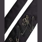 Dolce & Gabbana Black Safety Pins Silk Adjustable Necktie Accessory Tie