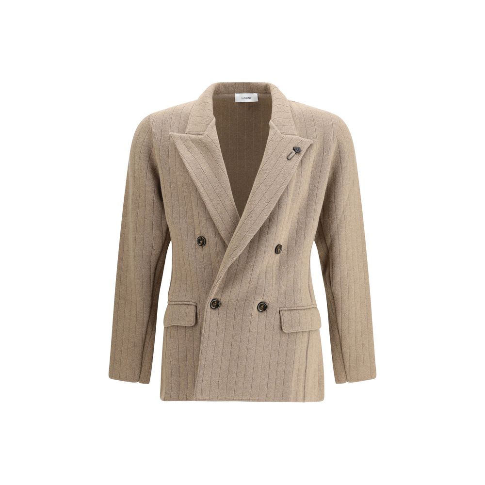 Lardini Brown Fleece Wool Jackets And Coat Lardini