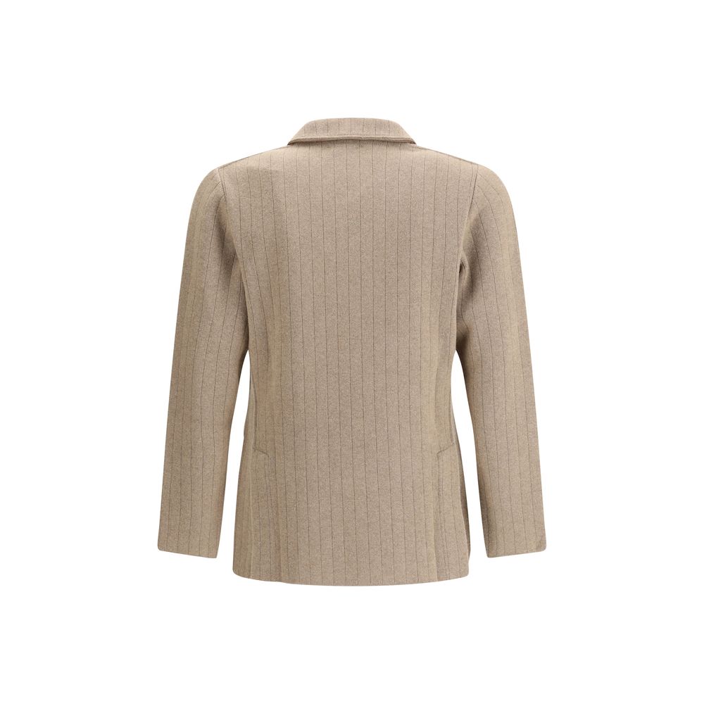 Lardini Brown Fleece Wool Jackets And Coat Lardini