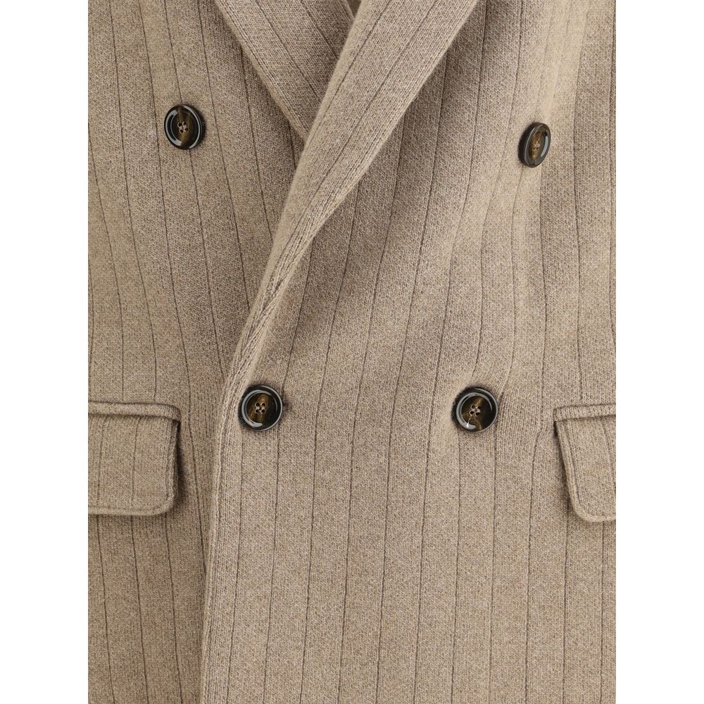 Lardini Brown Fleece Wool Jackets And Coat Lardini