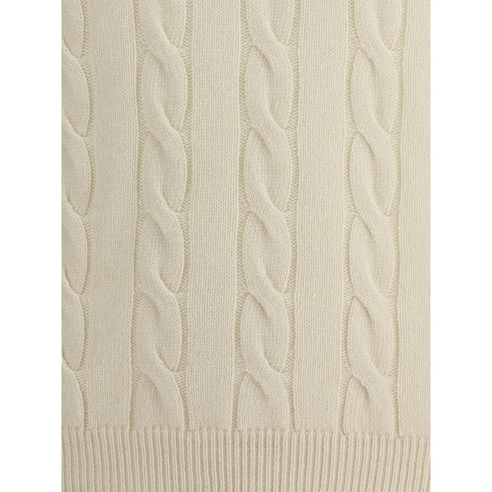 Aragona Cashmere Braided Turtleneck Sweater Aragona Cashmere