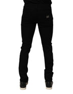 Dolce & Gabbana Black Cotton Stretch Slim Fit Men Denim Jeans - Eljoys Fashion 