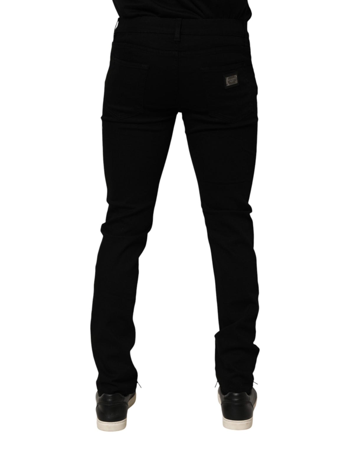 Dolce & Gabbana Black Cotton Stretch Slim Fit Men Denim Jeans - Eljoys Fashion 