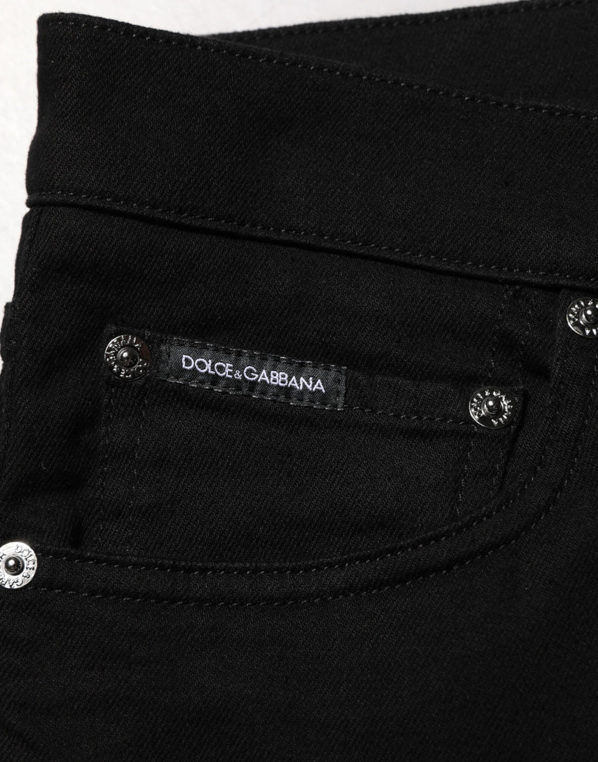 Dolce & Gabbana Black Cotton Stretch Slim Fit Men Denim Jeans - Eljoys Fashion 