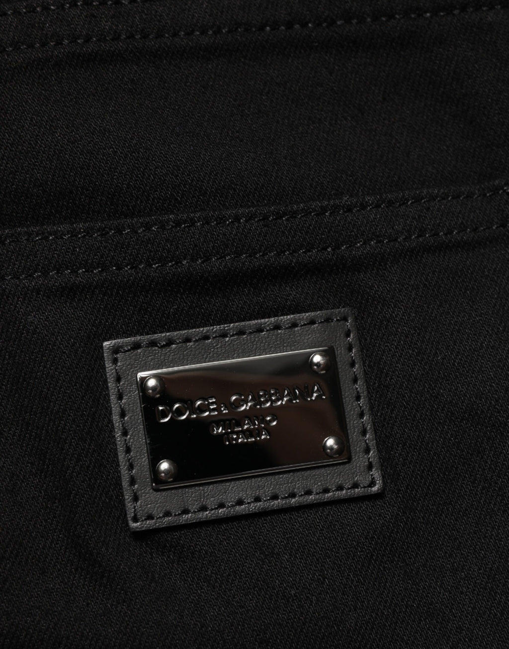 Dolce & Gabbana Black Cotton Stretch Slim Fit Men Denim Jeans - Eljoys Fashion 