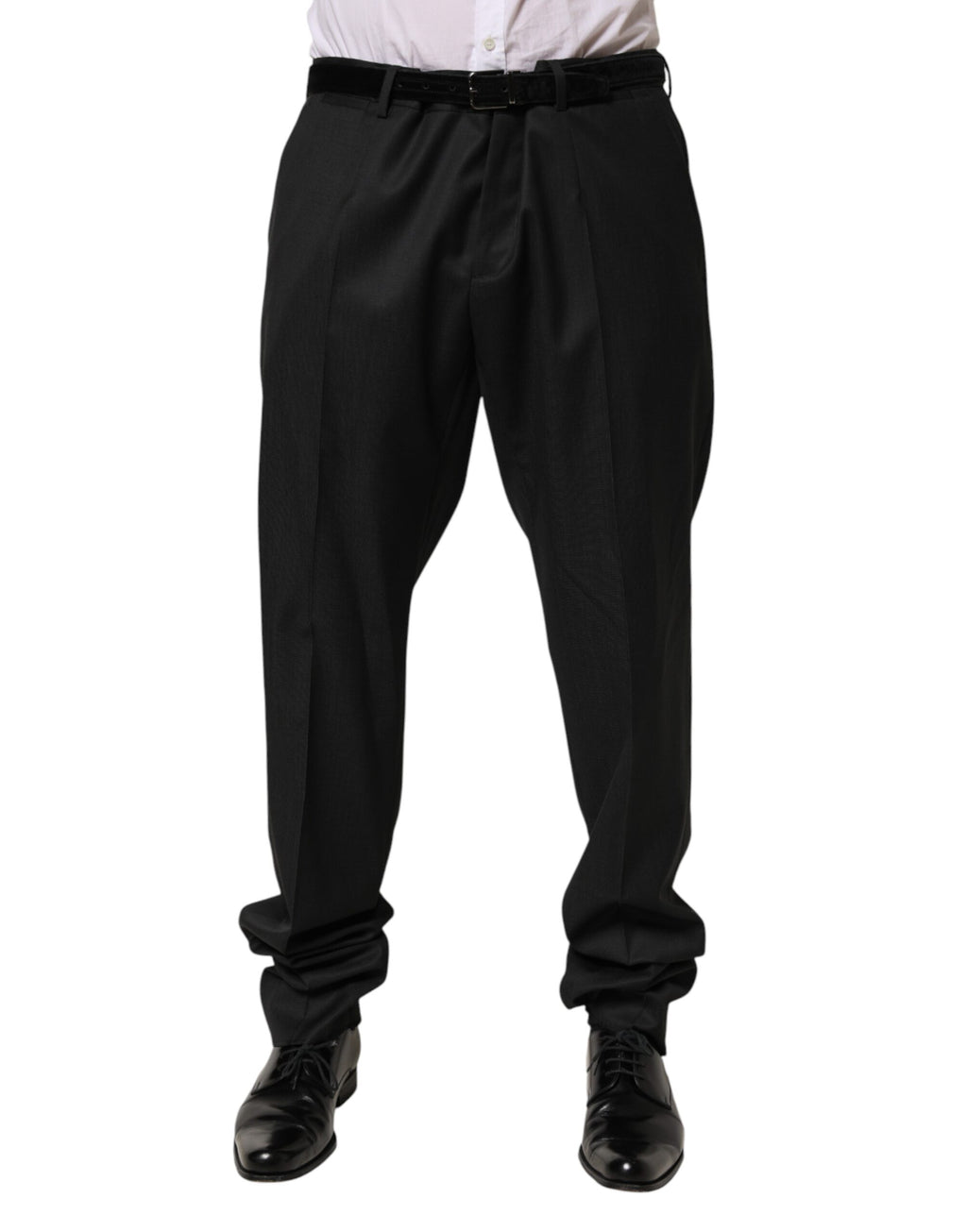 Dolce & Gabbana Black Wool Formal Dress Men Trouser Pants - Eljoys Fashion 