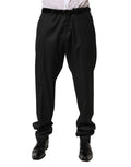 Dolce & Gabbana Black Wool Formal Dress Men Trouser Pants - Eljoys Fashion 