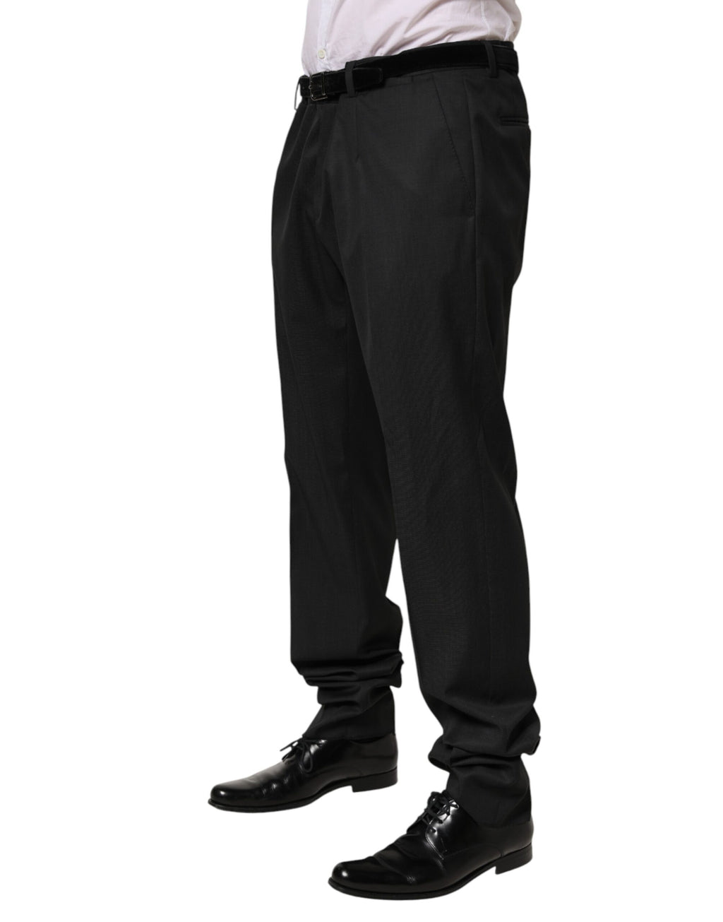 Dolce & Gabbana Black Wool Formal Dress Men Trouser Pants - Eljoys Fashion 