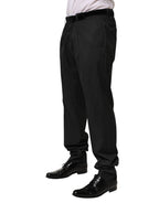 Dolce & Gabbana Black Wool Formal Dress Men Trouser Pants - Eljoys Fashion 