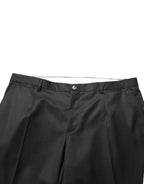 Dolce & Gabbana Black Wool Formal Dress Men Trouser Pants - Eljoys Fashion 