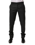 Dolce & Gabbana Black Wool Formal Dress Men Trouser Pants - Eljoys Fashion 