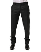 Dolce & Gabbana Black Wool Formal Dress Men Trouser Pants - Eljoys Fashion 