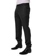 Dolce & Gabbana Black Wool Formal Dress Men Trouser Pants - Eljoys Fashion 