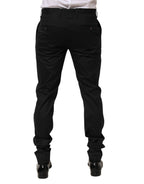 Dolce & Gabbana Black Cotton Formal Dress Men Trouser Pants - Eljoys Fashion 