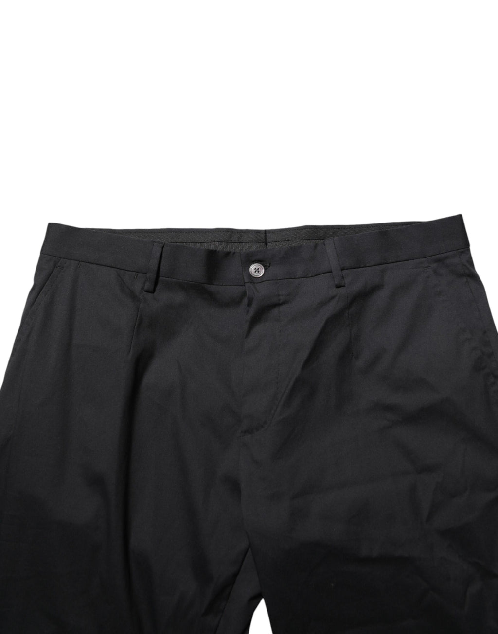Dolce & Gabbana Black Cotton Formal Dress Men Trouser Pants - Eljoys Fashion 