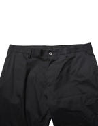 Dolce & Gabbana Black Cotton Formal Dress Men Trouser Pants - Eljoys Fashion 