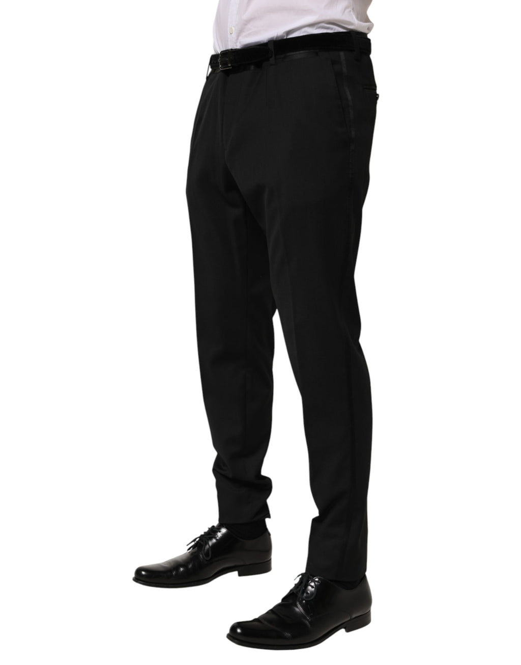 Dolce & Gabbana Black Wool Formal Dress Men Trouser Pants - Eljoys Fashion 