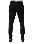 Dolce & Gabbana Black Wool Formal Dress Men Trouser Pants - Eljoys Fashion 