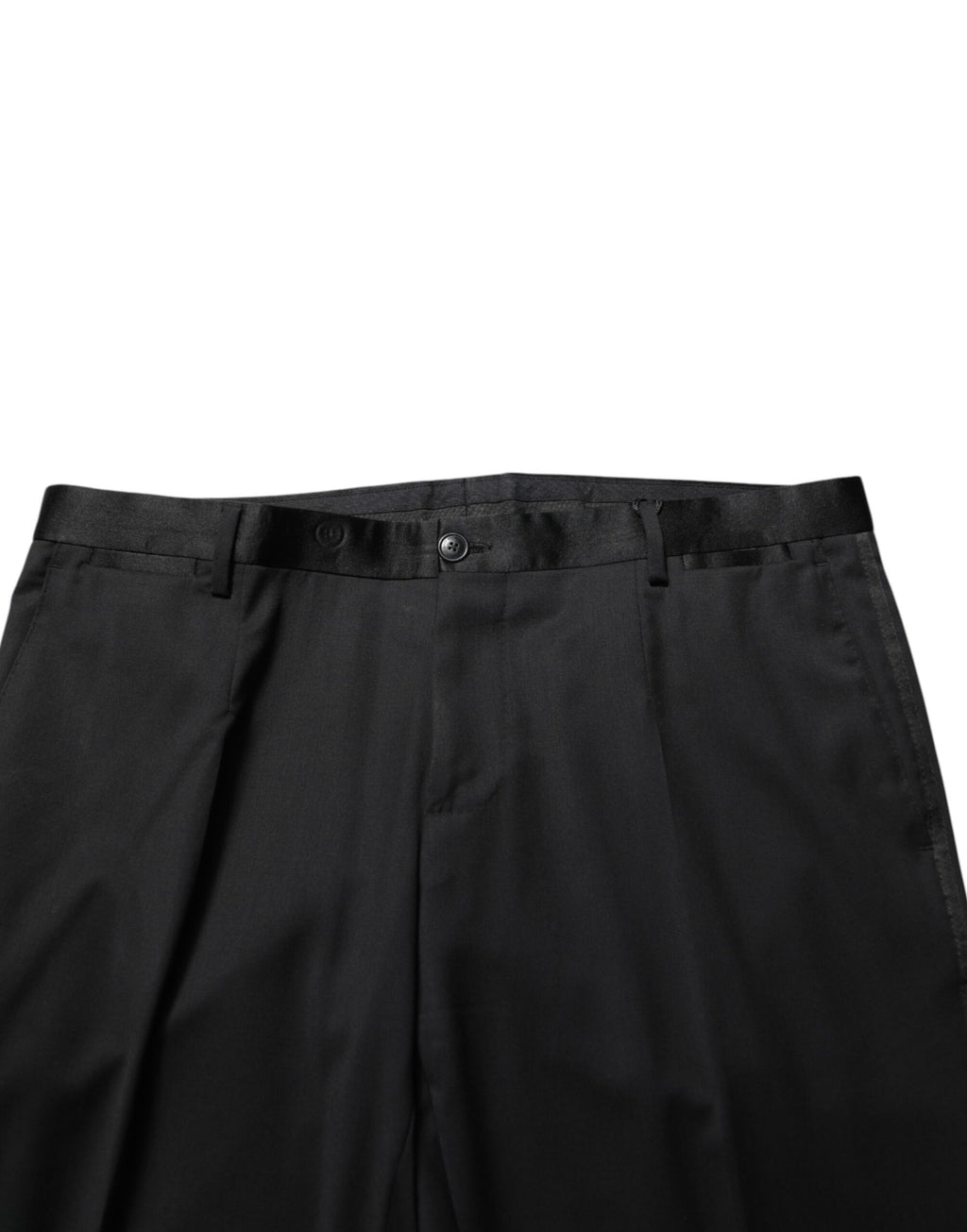 Dolce & Gabbana Black Wool Formal Dress Men Trouser Pants - Eljoys Fashion 