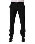 Dolce & Gabbana Black Wool Formal Dress Men Trouser Pants - Eljoys Fashion 