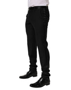 Dolce & Gabbana Black Wool Formal Dress Men Trouser Pants - Eljoys Fashion 