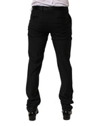 Dolce & Gabbana Black Wool Formal Dress Men Trouser Pants - Eljoys Fashion 
