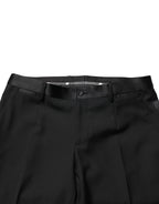 Dolce & Gabbana Black Wool Formal Dress Men Trouser Pants - Eljoys Fashion 