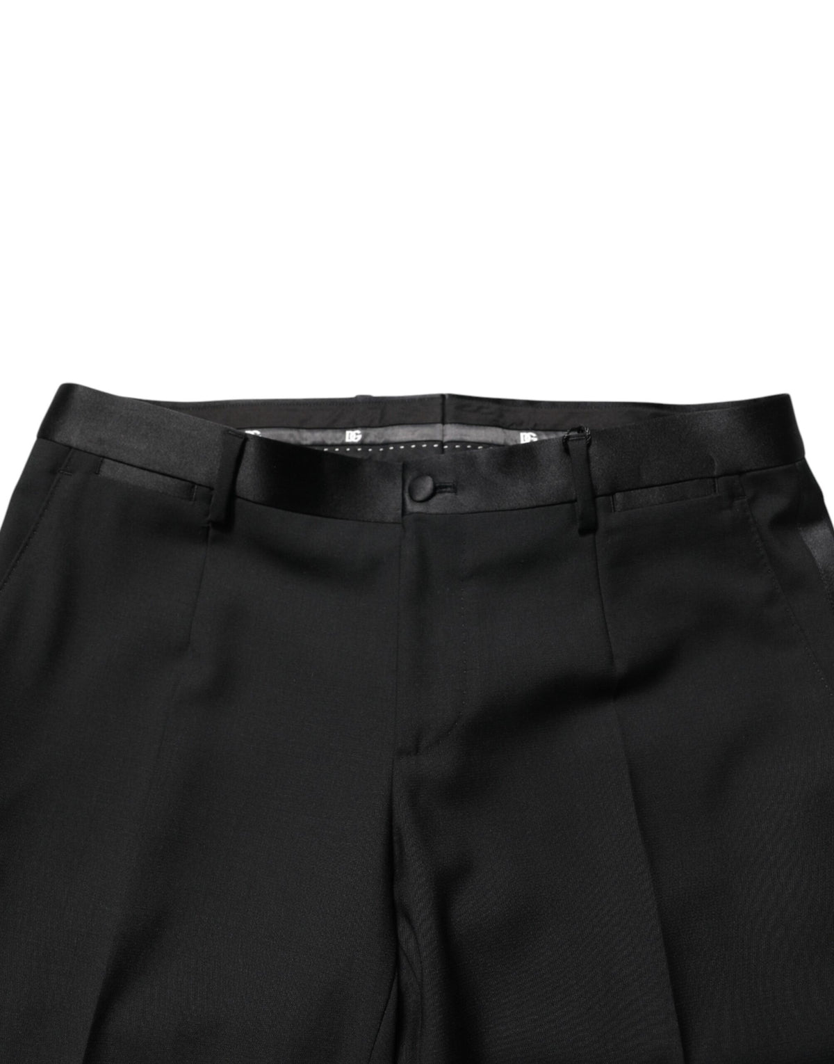 Dolce & Gabbana Black Wool Formal Dress Men Trouser Pants - Eljoys Fashion 