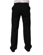 Dolce & Gabbana Black Wool Formal Dress Men Trouser Pants - Eljoys Fashion 